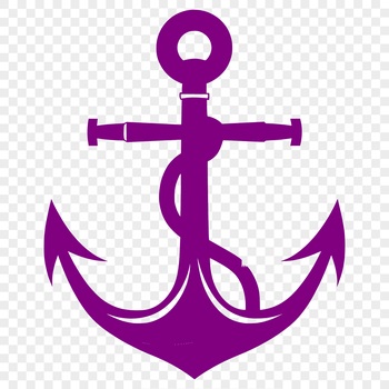 Nautical anchor illustration for nautical-themed designs.
