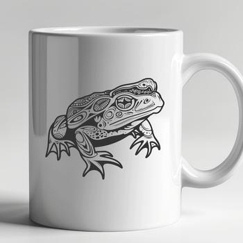 Ornate illustration of a toad in full body view.