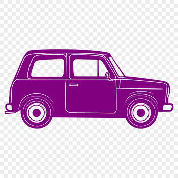 A two-dimensional illustration of a vehicle in a simple style.