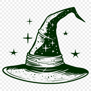 Witch Hat SVG, PNG, PDF And DXF Files