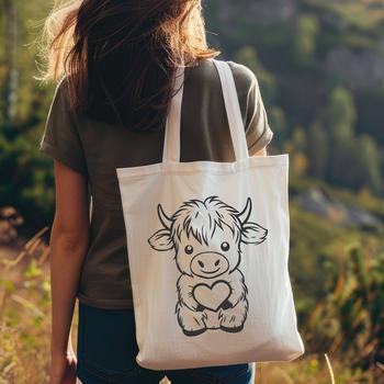 Sitting Highland Cow Illustration - PDF Free Download