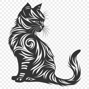 A small, full-body kitten sitting on its haunches.