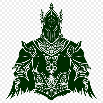 A medieval knight in ornate armor, depicted in a stylized, fantasy-inspired design.