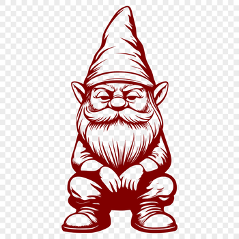 A mythical creature with the body of a dwarf and the head of a goat, depicted in full view as it sits on a surface.