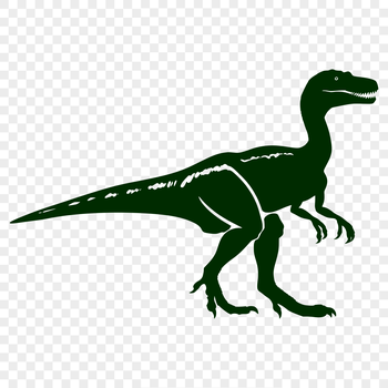 Prehistoric full-body dino illustration in vector format.