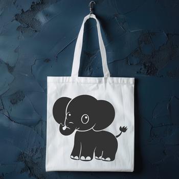 An elephant illustration designed as a vector graphic.