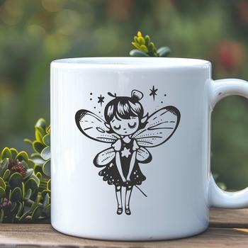 A mythical fairy character depicted in full body, suitable for vector design and digital applications.
