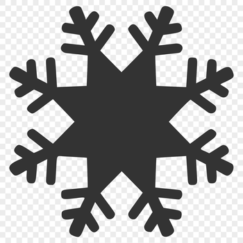 A delicate, symmetrical snowflake design made from interconnected lines and points.