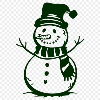 A winter-themed snowman made from stacked snow blocks.