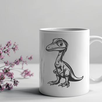 A detailed illustration of a prehistoric dinosaur's full body, suitable for vector design.