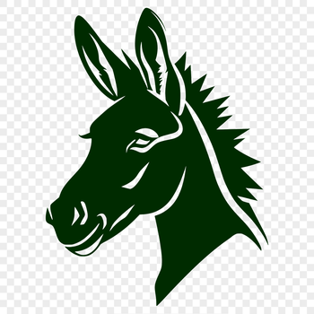 An SVG clip art design featuring the head of a donkey.