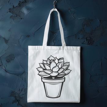 An intricate graphic representation of a cactus-like succulent plant.
