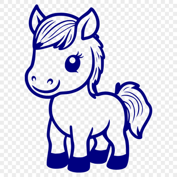 A full-body horse illustration created as a vector graphic, suitable for commercial and personal use.