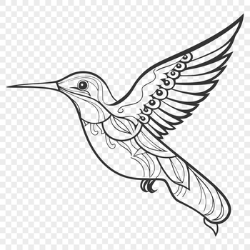 Free Unique Hummingbird Clip Art