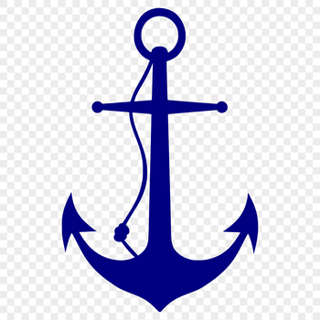 A simple nautical anchor silhouette, suitable for vector design and cutting machine projects.