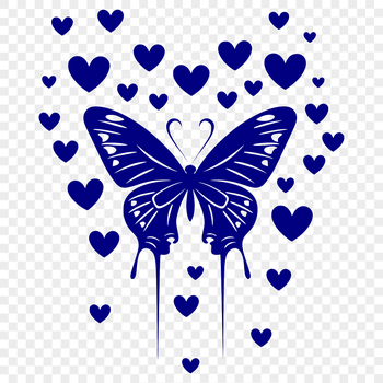 Colorful butterfly with full body details, suitable for gardening designs or clip art projects.