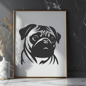 Unique Pug - For Laser Engraver Project