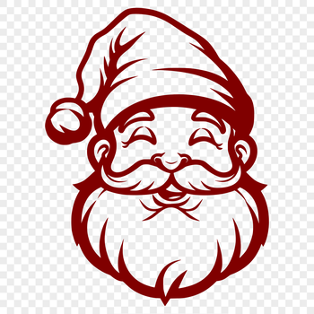 A 2D illustration of Santa Claus, a traditional Christmas figure.