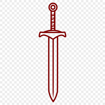 A high-quality vector illustration of a traditional sword design.