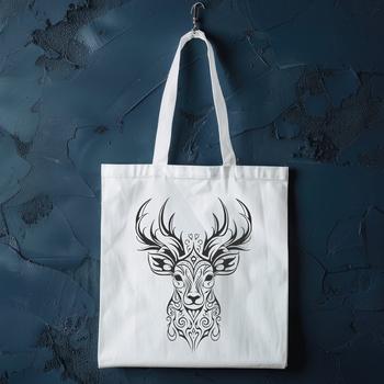 A stylized deer graphic, ideal for clip art and commercial or personal projects.