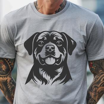 Artistic Rottweiler - Laser Engraver SVG