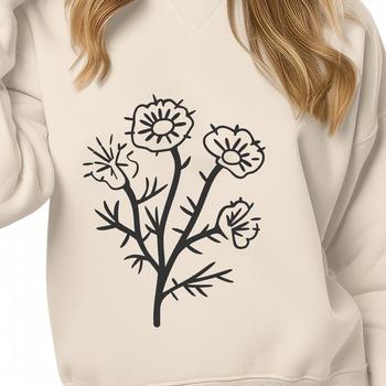 A high-quality SVG vector illustration of a realistic wild flower, suitable for various design applications.