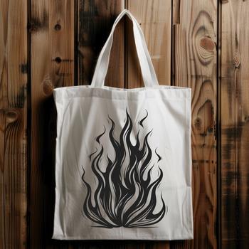 A stylized graphic representation of flames, suitable for vector design applications.