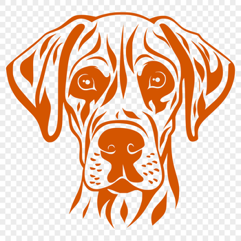 A large breed dog with a distinctive head shape, ideal for vector art projects.