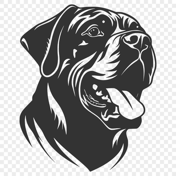 A large breed dog with distinctive markings on its head, suitable for vector design.