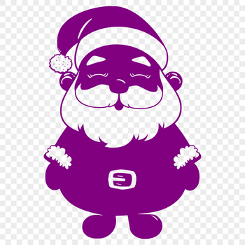 A full-body illustration of a jolly old man in traditional Christmas attire, perfect for holiday designs.