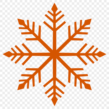 Illustration of a delicate winter snowflake, perfect for Christmas decorations and designs.
