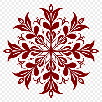 An ornate, symmetrical winter snowflake illustration in SVG format.
