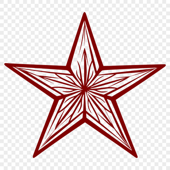 A simple star design created using vector art, suitable for various digital applications and cutting machines.