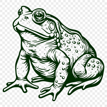 A detailed illustration of a toad in full body pose, suitable for vector art design.
