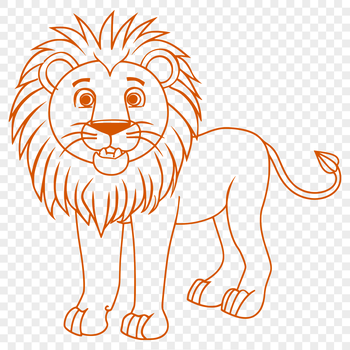 A vector graphic representation of a majestic lion in profile, suitable for various design applications.