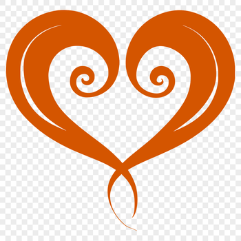 A stylized illustration of a heart shape, suitable for graphic design and crafting projects.