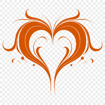 A stylized heart shape with intricate design elements, suitable for digital crafting and cutting machine projects.