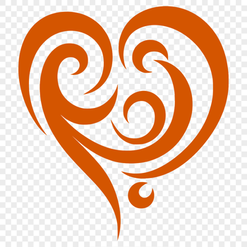 Ornate heart shape design suitable for Valentine's Day or wedding decorations.