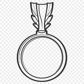 A digital medal illustration in vector format, suitable for cutting machines or laser cutters.