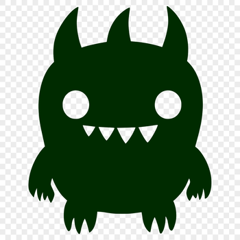 Illustrative monster design in a bold color scheme suitable for Halloween decoration and design projects.