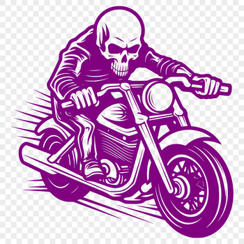 A stylized design of a motorbike, created with scalable graphics.