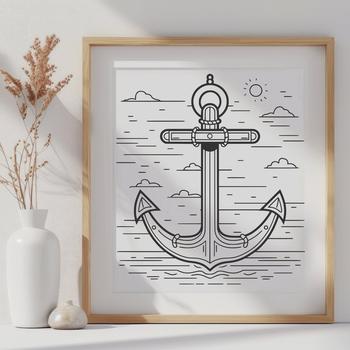 Artistic Anchor In SVG & DXF