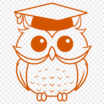 A full-body illustration of a cute owl.