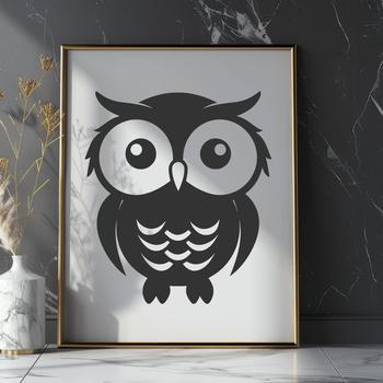 Artistic Owl Printable Artwork