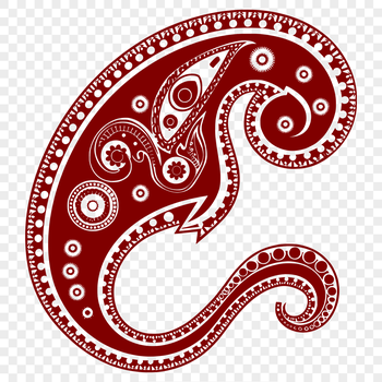 Ornate paisley shape in vector format.