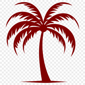 A luxury cruise ship sailing towards a tropical island with swaying palm trees.