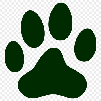 A set of animal paw prints in various shapes and sizes, suitable for digital use.