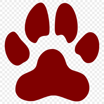 A stylized illustration of animal paw prints in a graphic format, suitable for various digital designs.