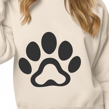 A high-quality vector image of animal paw prints in various shapes and sizes.