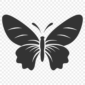 A detailed illustration of a butterfly in full body view, ideal for gardening and craft projects.